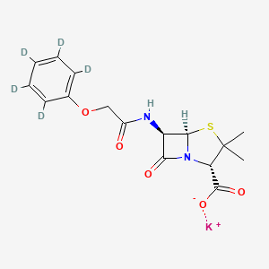 Chemical structure of Penicillin V-d5 (potassium salt)