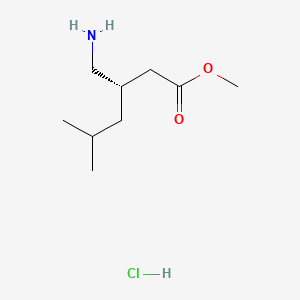 Chemical structure of Pregabalin methyl ester (hydrochloride)