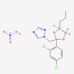 Chemical structure of Propiconazole-d3 (nitrate)