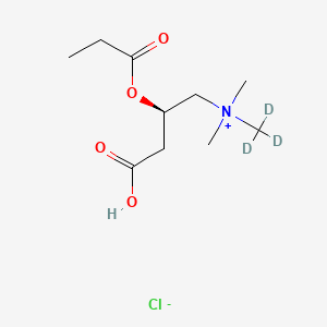 Chemical structure of Propionyl-L-carnitine-d3 (chloride)