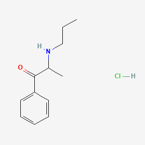 Chemical structure of Propylcathinone hydrochloride