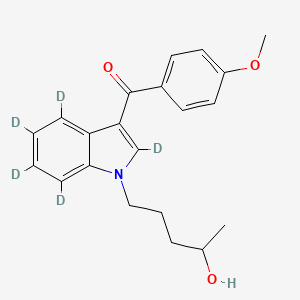Chemical structure of RCS-4 N-(4-hydroxypentyl) metabolite-d5