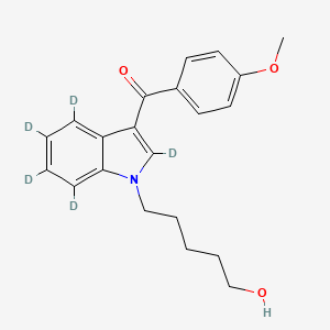 Chemical structure of RCS-4 N-(5-hydroxypentyl) metabolite-d5
