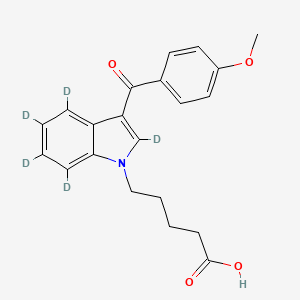 Chemical structure of RCS-4 N-pentanoic acid metabolite-d5