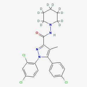 Chemical structure of Rimonabant-d10