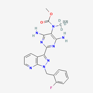 Chemical structure of Riociguat-13C-d3