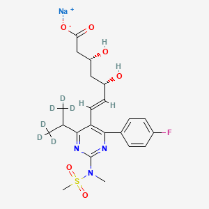 Chemical structure of Rosuvastatin (D6 Sodium)