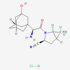 Chemical structure of Saxagliptin-13C-d2 (hydrochloride)