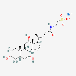 Chemical structure of Taurocholic Acid-d4 (sodium salt)
