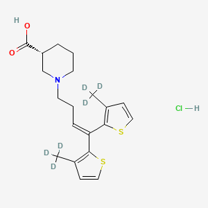 Chemical structure of Tiagabine-d6 (hydrochloride)