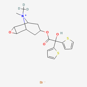 Chemical structure of Tiotropium-d3 Bromide