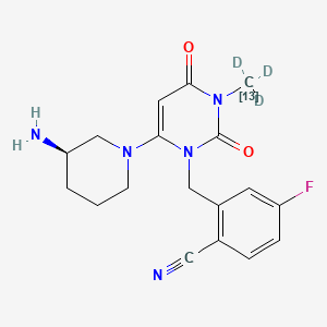 Chemical structure of Trelagliptin-13C-d3