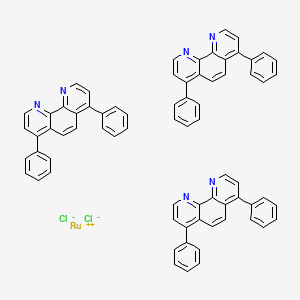 Chemical structure of Dichlororuthenium--4,7-diphenyl-1,10-phenanthroline (1/3)