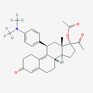 Chemical structure of Ulipristal Acetate-d6
