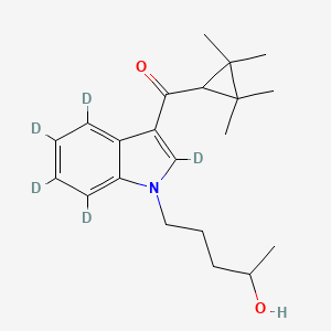 Chemical structure of UR-144 N-(4-hydroxypentyl) metabolite-d5