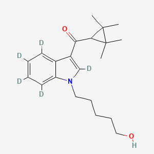 Chemical structure of UR-144 N-(5-hydroxypentyl) metabolite-d5