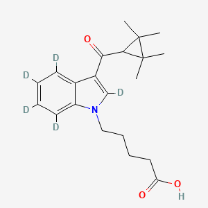 Chemical structure of UR-144 N-pentanoic acid metabolite-d5