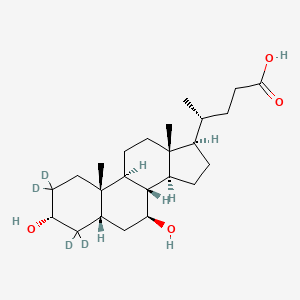 Chemical structure of Ursodeoxycholic Acid-d4