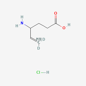 Chemical structure of Vigabatrin-13C-d2 (hydrochloride)