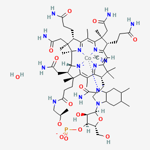 Chemical structure of Vitamin B12 (hydrate)