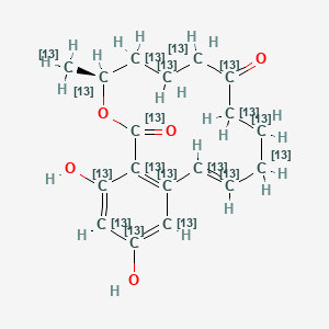 Chemical structure of Zearalenone-13C18