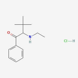 Chemical structure of α-ethylamino-3,3-Dimethylbutyrophenone (hydrochloride)