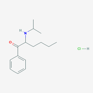 Chemical structure of α-Isopropylaminohexanophenone (hydrochloride)