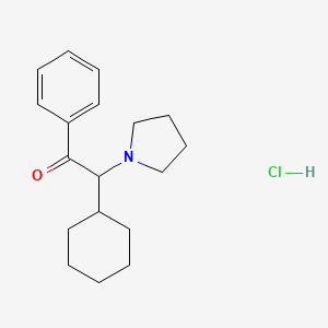 Chemical structure of α-Pyrrolidinocyclohexanophenone (hydrochloride)