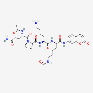 Chemical structure of Ac-QPKK(Ac)-AMC