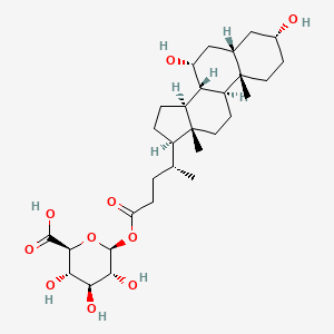 Chemical structure of Chenodeoxycholic Acid 24-Acyl-β-D-Glucuronide