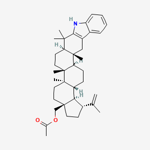 Chemical structure of 28-acetyl-2,3-Indolobetulin