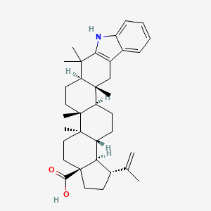 Chemical structure of 2,3-Indolobetulonic Acid