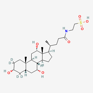 Chemical structure of Taurocholic Acid-d4 MaxSpec® Standard