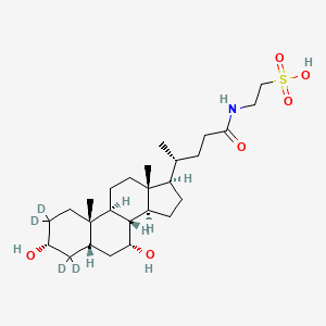 Chemical structure of Taurochenodeoxycholic-[2,2,4,4-d4] Acid