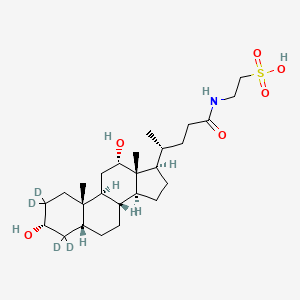 Chemical structure of Taurodeoxycholic acid-d4