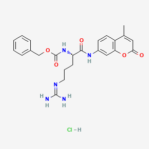 Chemical structure of Z-(L-Arg)-AMC (hydrochloride)
