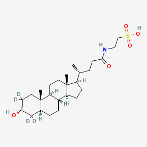Chemical structure of Taurolithocholic acid-d4
