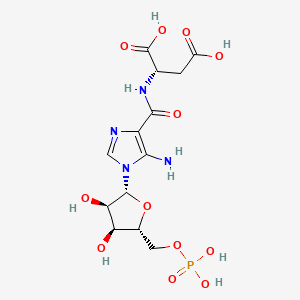 Chemical structure of SAICAR (hydrate)
