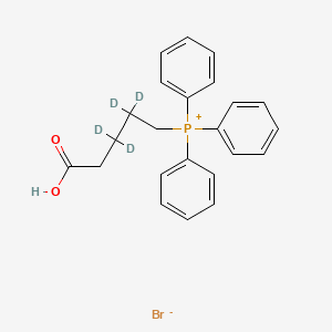 Chemical structure of (4-Carboxybutyl-d4)triphenylphosphonium (bromide)