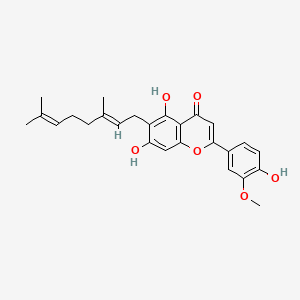 Chemical structure of Cannflavin A