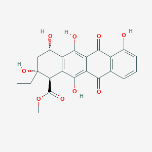 Chemical structure of ε-Rhodomycinone