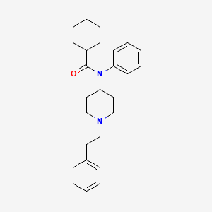 Chemical structure of Cyclohexyl fentanyl (hydrochloride) (CRM)