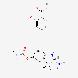 Chemical structure of (-)-Physostigmine (salicylate)