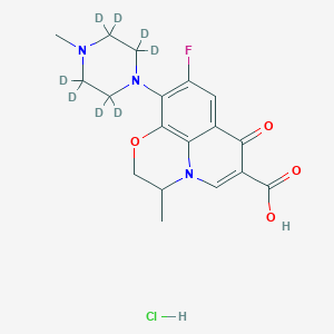 Chemical structure of Ofloxacin-d8 (hydrochloride)