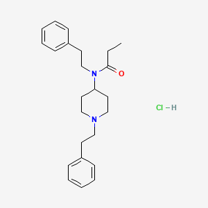 Chemical structure of N-(1-Phenethyl-4-piperidyl)-N-phenethylpropanamide (hydrochloride)
