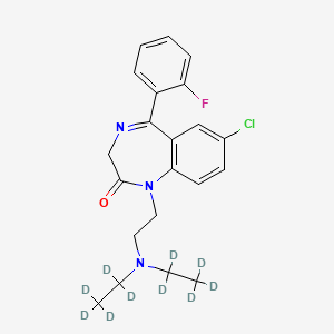 Chemical structure of Flurazepam-d10 (CRM)