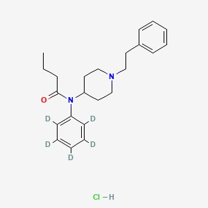 Chemical structure of Butyryl fentanyl-d5 (hydrochloride)