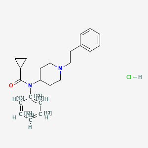Chemical structure of Cyclopropyl fentanyl-13C6 (hydrochloride)