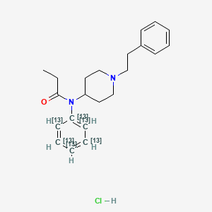 Chemical structure of Fentanyl-13C6 (hydrochloride)