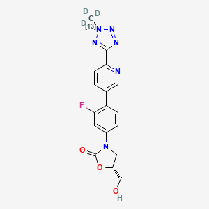 Chemical structure of Tedizolid-13C-d3